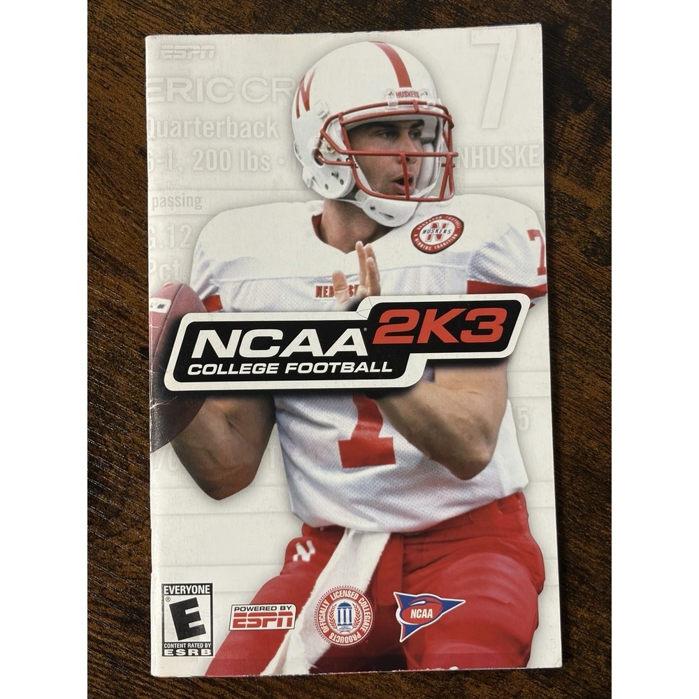 NCAA 2K3 College Football PS2 Playstation 2 Instruction Manual Only‎